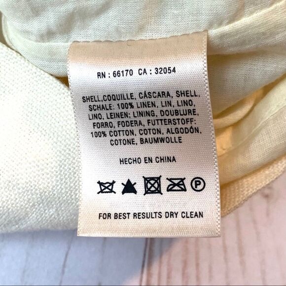 Anthropologie Moulinette Soeurs Bonsai Breeze Linen Leaf Ivory Skirt Size 2 - Picture 6 of 9